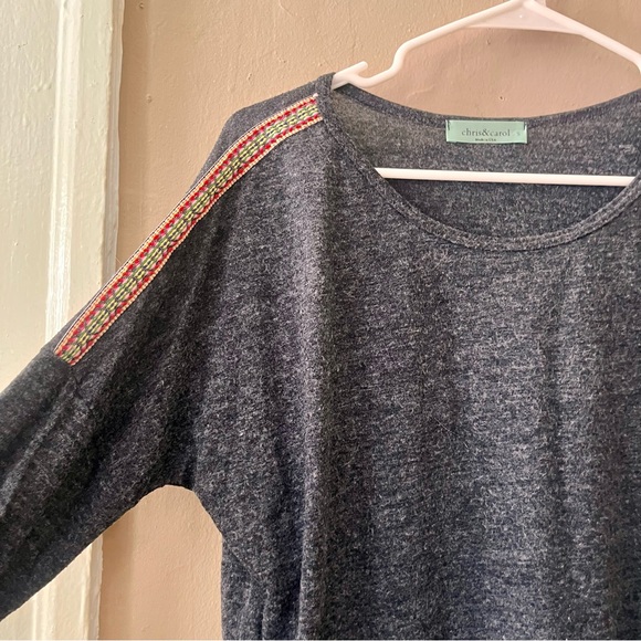🍭 3/$30 Anthropologie knit top with colorful beaded embroidered accents - Picture 5 of 14